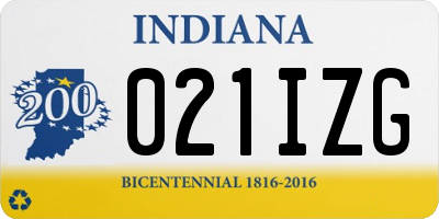 IN license plate 021IZG