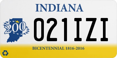 IN license plate 021IZI