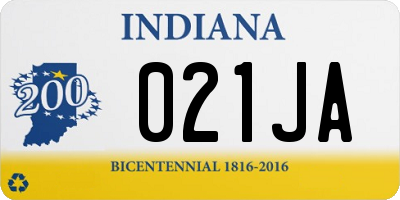 IN license plate 021JA