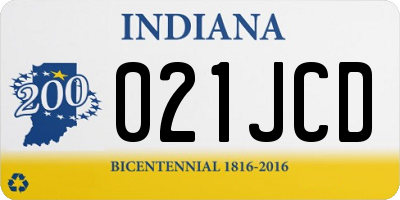IN license plate 021JCD
