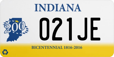 IN license plate 021JE