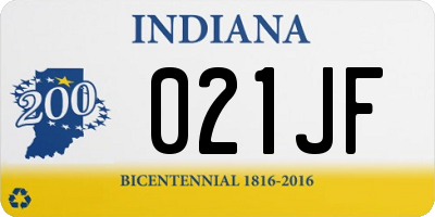 IN license plate 021JF