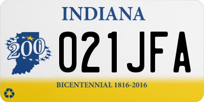 IN license plate 021JFA