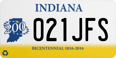 IN license plate 021JFS