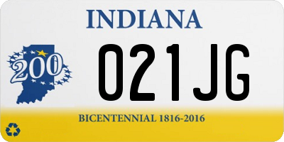 IN license plate 021JG