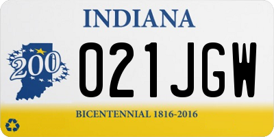 IN license plate 021JGW