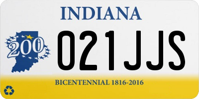 IN license plate 021JJS