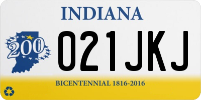 IN license plate 021JKJ