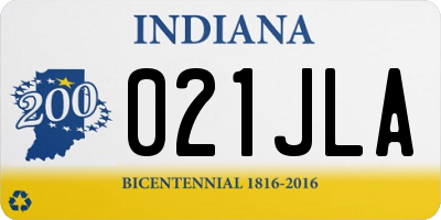 IN license plate 021JLA