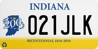 IN license plate 021JLK