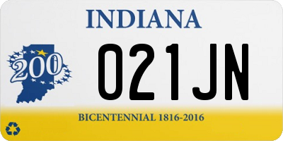 IN license plate 021JN