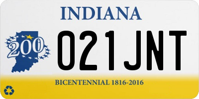 IN license plate 021JNT