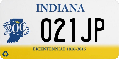 IN license plate 021JP