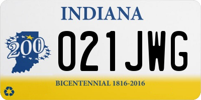 IN license plate 021JWG