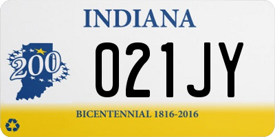 IN license plate 021JY