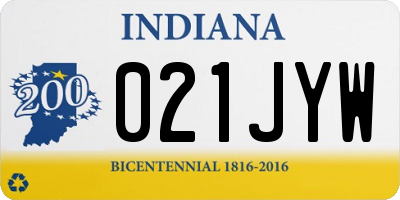 IN license plate 021JYW