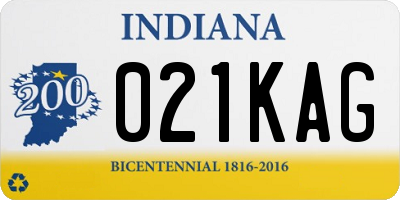 IN license plate 021KAG