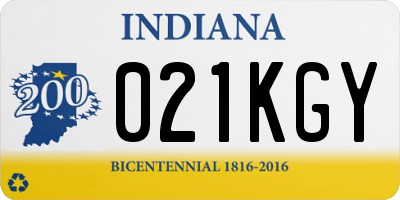 IN license plate 021KGY