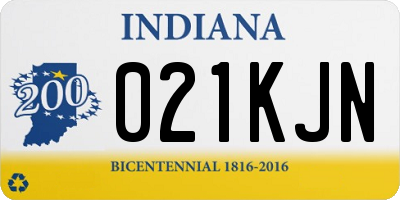 IN license plate 021KJN