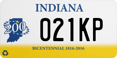 IN license plate 021KP