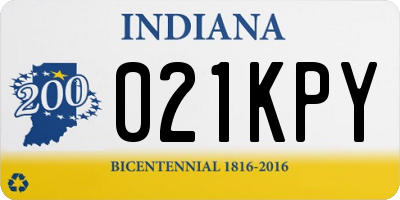 IN license plate 021KPY