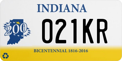 IN license plate 021KR