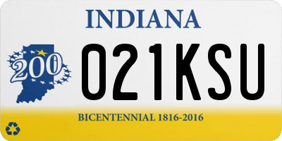 IN license plate 021KSU