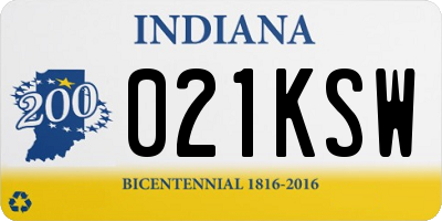 IN license plate 021KSW