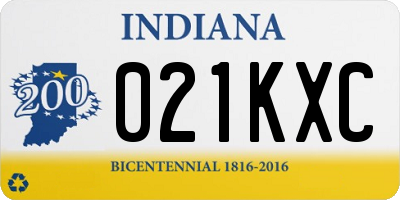 IN license plate 021KXC