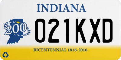 IN license plate 021KXD