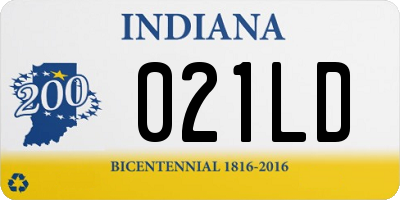 IN license plate 021LD
