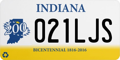 IN license plate 021LJS