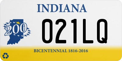 IN license plate 021LQ