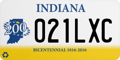 IN license plate 021LXC
