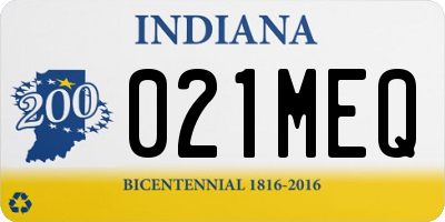 IN license plate 021MEQ
