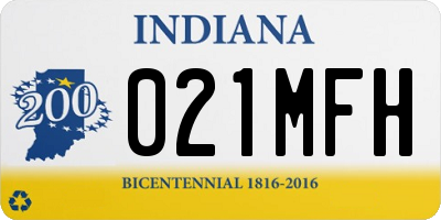 IN license plate 021MFH