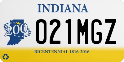 IN license plate 021MGZ