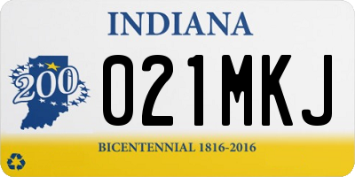 IN license plate 021MKJ