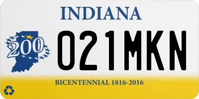 IN license plate 021MKN