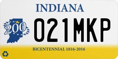 IN license plate 021MKP