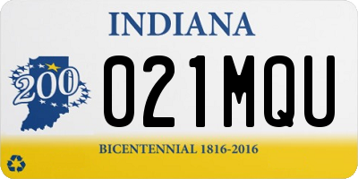 IN license plate 021MQU
