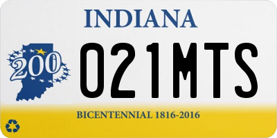 IN license plate 021MTS