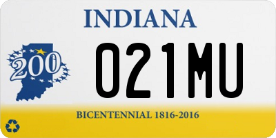IN license plate 021MU