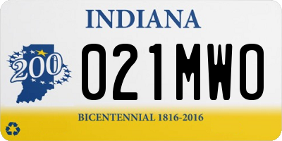 IN license plate 021MWO