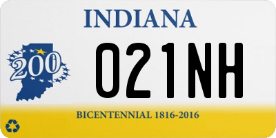 IN license plate 021NH