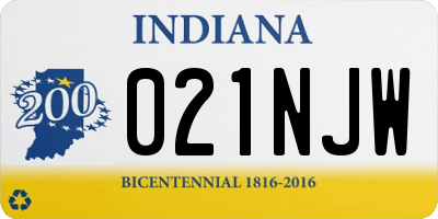 IN license plate 021NJW