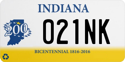 IN license plate 021NK