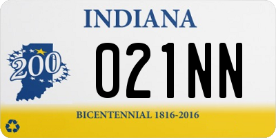 IN license plate 021NN