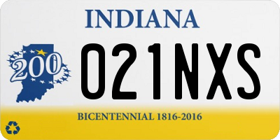 IN license plate 021NXS