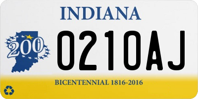 IN license plate 021OAJ